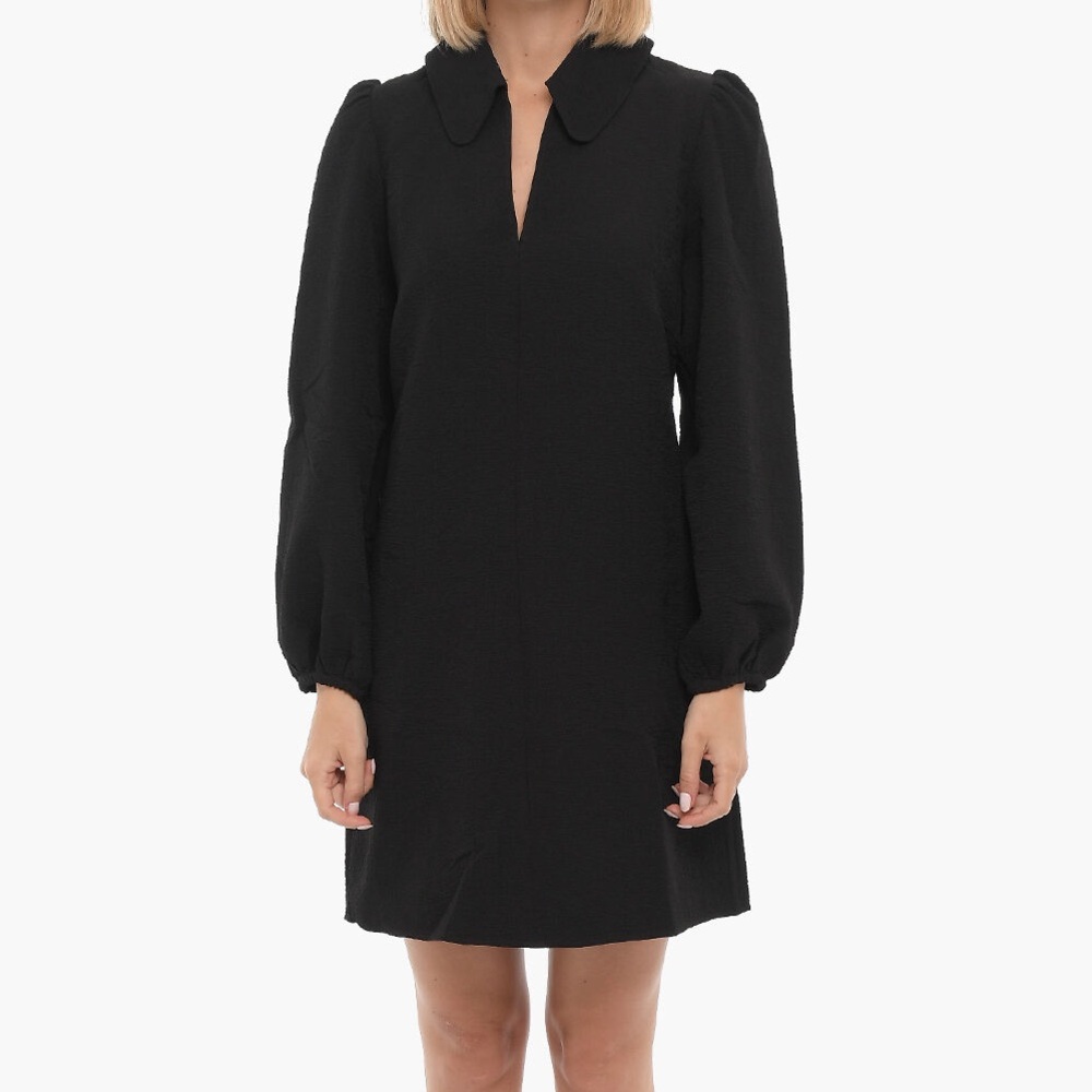 Samsoe Samsoe Long Puff Sleeve‎ Black Margot Mini Dress Size XS